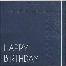 Ginger Ray Birthday Recyclable Paper Napkins, Pack of 16