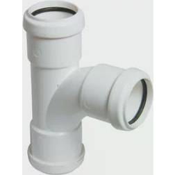 Floplast White Push-Fit 92.5Â° Waste Pipe Swept Tee, (Dia)32mm