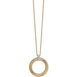 Marco Bicego Masai Single Circle Short Necklace - Gold/Diamonds