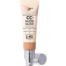 IT Cosmetics CC+ Nude Glow Lightweight Foundation + Glow Serum SPF40 Medium Tan