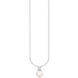 Thomas Sabo Pearl Necklace - Silver/Pearl/Transparent