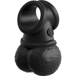 Pipedream King Cock Elite The Crown Jewels Vibrating Swinging Balls Black