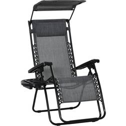 OutSunny Zero Gravity Adjustable Recliner Seat Grey Reclining Chair