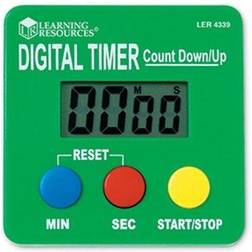 Learning Resources Digital Timer, Plastic, 2/Pack (LER4339-2)