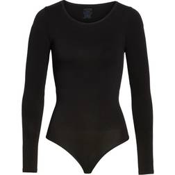 Yummie Long Sleeve Shaping Thong Bodysuit - Black