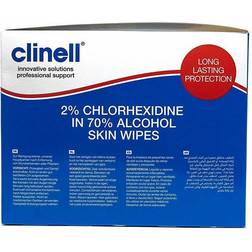 Clinell 2% Chlorhexidine in 70% Alcohol Skin Wipes 200-pack