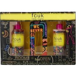French Connection FCUK Late Night Her Gift Set EDT Body Spray Body Lotion 100ml