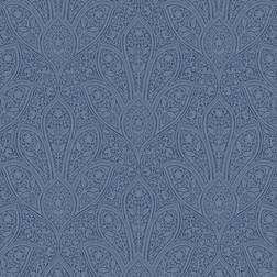 Norwall Distressed Paisley Wallpaper Blue