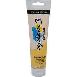 Daler Rowney System 3 Acrylics Naples Yellow, 150 ml tube