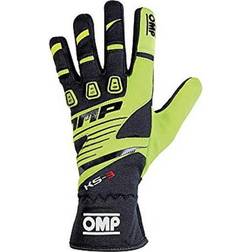 OMP Kids Karting Gloves MY2018 Yellow Black
