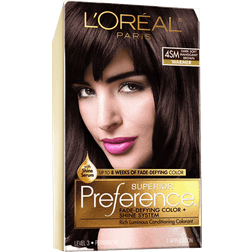 L'Oréal Paris Superior Preference Fade-Defying Shine Permanent Hair Color 4SM Dark Soft Mahogany Brown