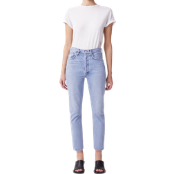 Agolde Riley High Rise Straight Crop Jeans - Dimension