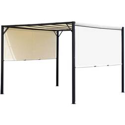 OutSunny Outdoor Gazebo Sun Shelter Square Cover Adjustable Canopy 3 x 3(M)