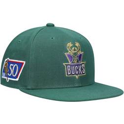 Mitchell & Ness Milwaukee Bucks 50th Anniversary Snapback Hat Men - Green