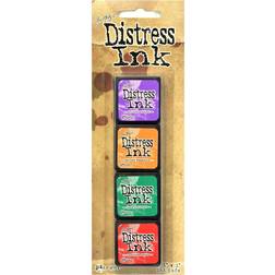Ranger Tim Holtz Mini Distress Ink Pads kit #15 1 in. x 1 in. set of 4 colors