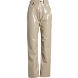 Agolde Recycled Leather Fitted 90's Pants - Quail Patent