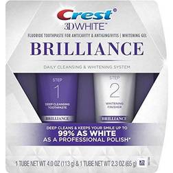Crest 3D White Brilliance 2 Step Daily Cleansing & Whitening System Gift Set
