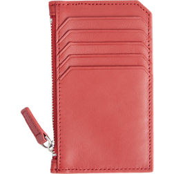 Royce Zippered Credit Card Wallet - Red
