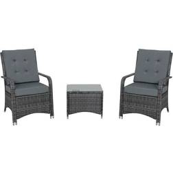 OutSunny 841-143V01 Bistro Set, 1 Table incl. 2 Chairs
