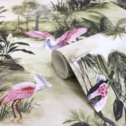 Paoletti Platalea Digitally Printed Tropical Wallpaper