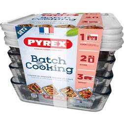 Pyrex Set of lunch boxes Cook & Freeze Crystal Transparent (4 x 1,5 L) Food Container