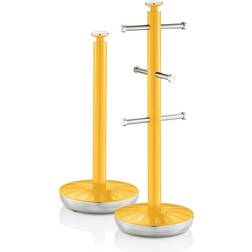 Swan Retro Towel Pole and Set Yellow Paper Towel Holder
