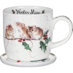 Wrendale Designs Design Mugg & UnderlÃ¤gg Winter Mice Cup