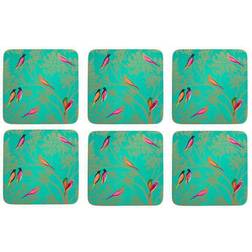 Portmeirion Sara Miller Chelsea Collection Set of 6 Green Coaster