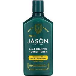 Jason Natural Men's 2-In-1 Shampoo Conditioner All Hair Types Citrus Ginger 355ml
