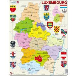 Larsen Political Map of Luxemburg 70 Pieces
