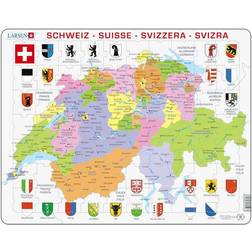 Larsen Frame Puzzle Political Map of Switzerland