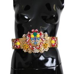 Dolce & Gabbana multicolor Embellished Floral Crystal Wide Waist Belt it42-m-de