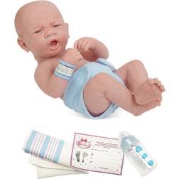 JC Toys La Newborn First Yawn 14" Real Boy Baby Doll