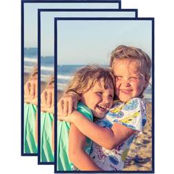 vidaXL Collage 3 pcs for Wall or Table Blue 13x18 cm MDF Photo Frame