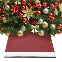 vidaXL skjuler til 48x48x25 cm rød og hvid Christmas Tree Stand