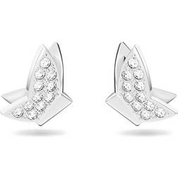 Swarovski Lilia Butterfly Stud Earrings - Silver/Transparent