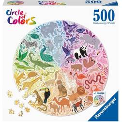 Ravensburger Round Puzzle Animal Circle of Colors 500 Pieces