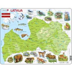 Larsen Frame Puzzle Physical Map of Latvia