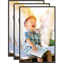vidaXL Collage 3 pcs for Wall or Table Black 13x18 cm MDF Photo Frame