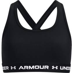 Under Armour Girl's Crossback Sports Bra - Black/White (1369971-001)