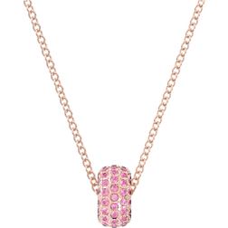 Swarovski Stone Pendant Necklace - Rose Gold/Pink