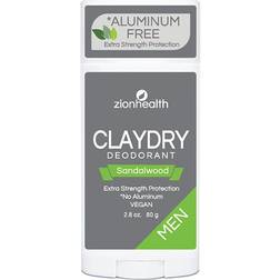 Zion Health Clay Dry Bold Sandalwood for Men Deo Stick