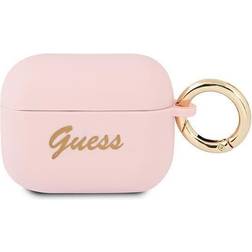 Guess Silicone Vintage Script Skal AirPods Pro Rosa