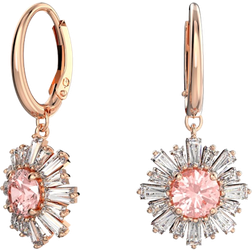 Swarovski Sunshine Hoop Earrings - Rose Gold/Pink/Transparent