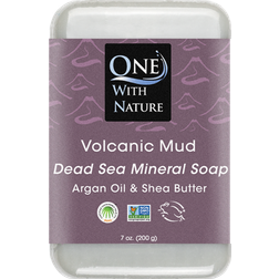 One With Nature Dead Sea Minerals Soap Volcanic Mud 200g