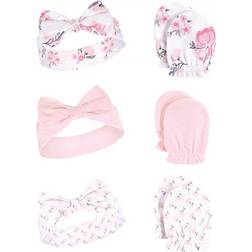 Hudson Headband and Scratch Mitten Set - Pink Floral (10158537)