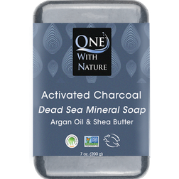 One With Nature Dead Sea Minerals Soap Activated Charcoal 200g