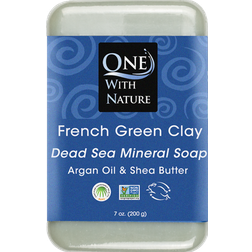 One With Nature Dead Sea Minerals Soap French Green Clay 200g