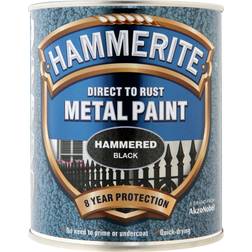 Hammerite Black Hammered Effect Metal Paint, 0.75L