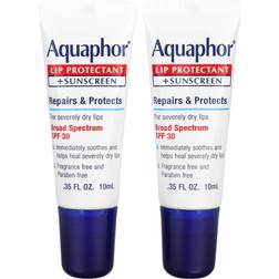 Aquaphor Repairs & Protects Lip Protectant + Sunscreen SPF30 2-pack 10ml